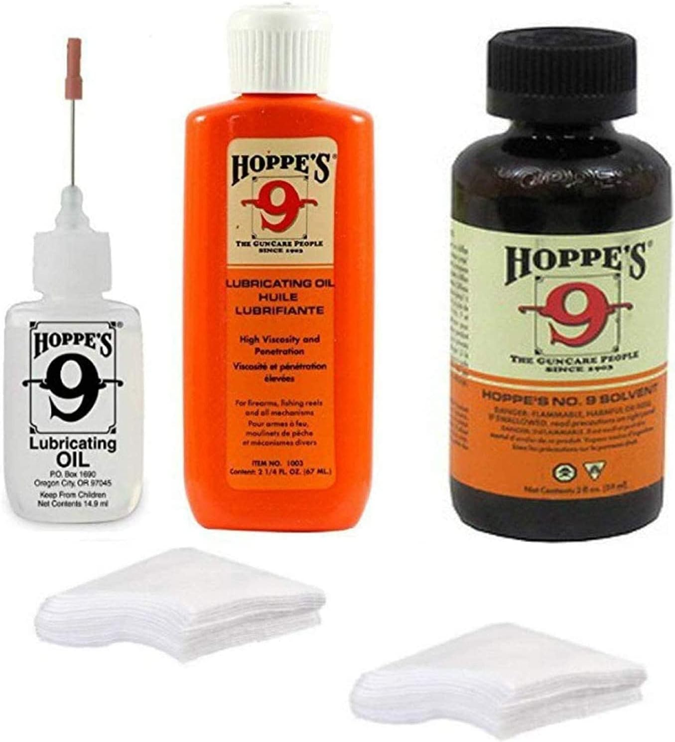 Hoppe's Oil Combo Pack - No. 9 Precision Bundled with 2-1/4 oz Refill 2oz No 9 Cleaning Solvent