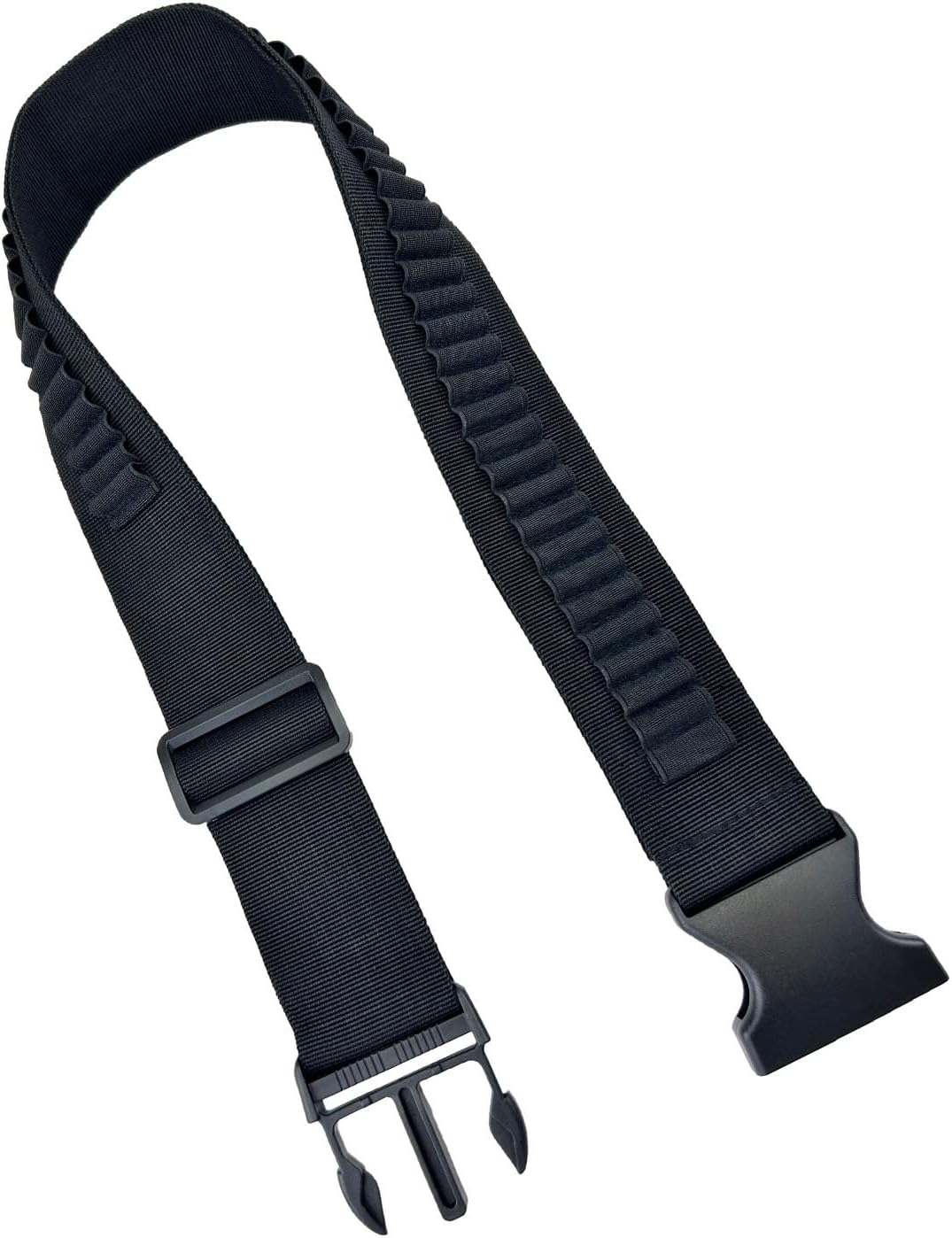 50 Rounds 22 Caliber Cartridge Belt, Rifle Ammo Belt, Adjustable Pistol Ammunition Bullet Belt .22 Cal Tactical Hunting Bandoleer for .22LR .17 HMR .22WMR 5.56mm .25Cal 10/22