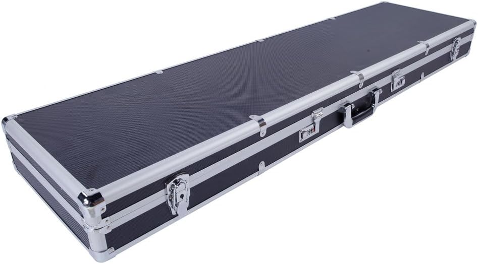 Rifle Case Hard Case for Gun Foam Briefcase with Key & Password Lock Double Safe Waterproof Portable Gun Box Case, Tactical Gun Case, Gun Safety, 53.14'' x 13.78'' x 4.72" Black