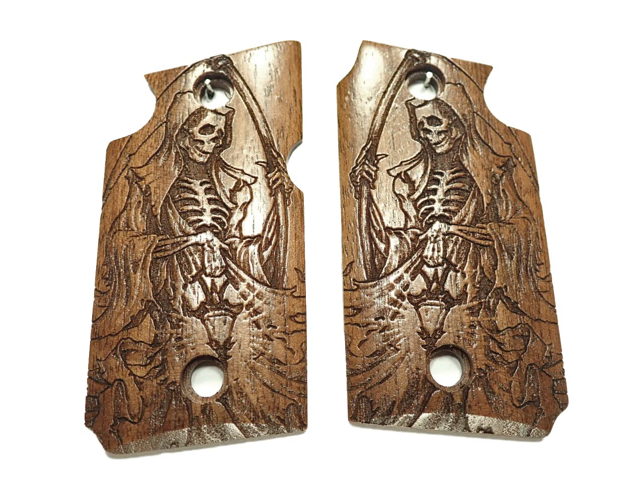 -Walnut Grim Reaper Compatible with/Replacement for Sig Sauer P938 Grips